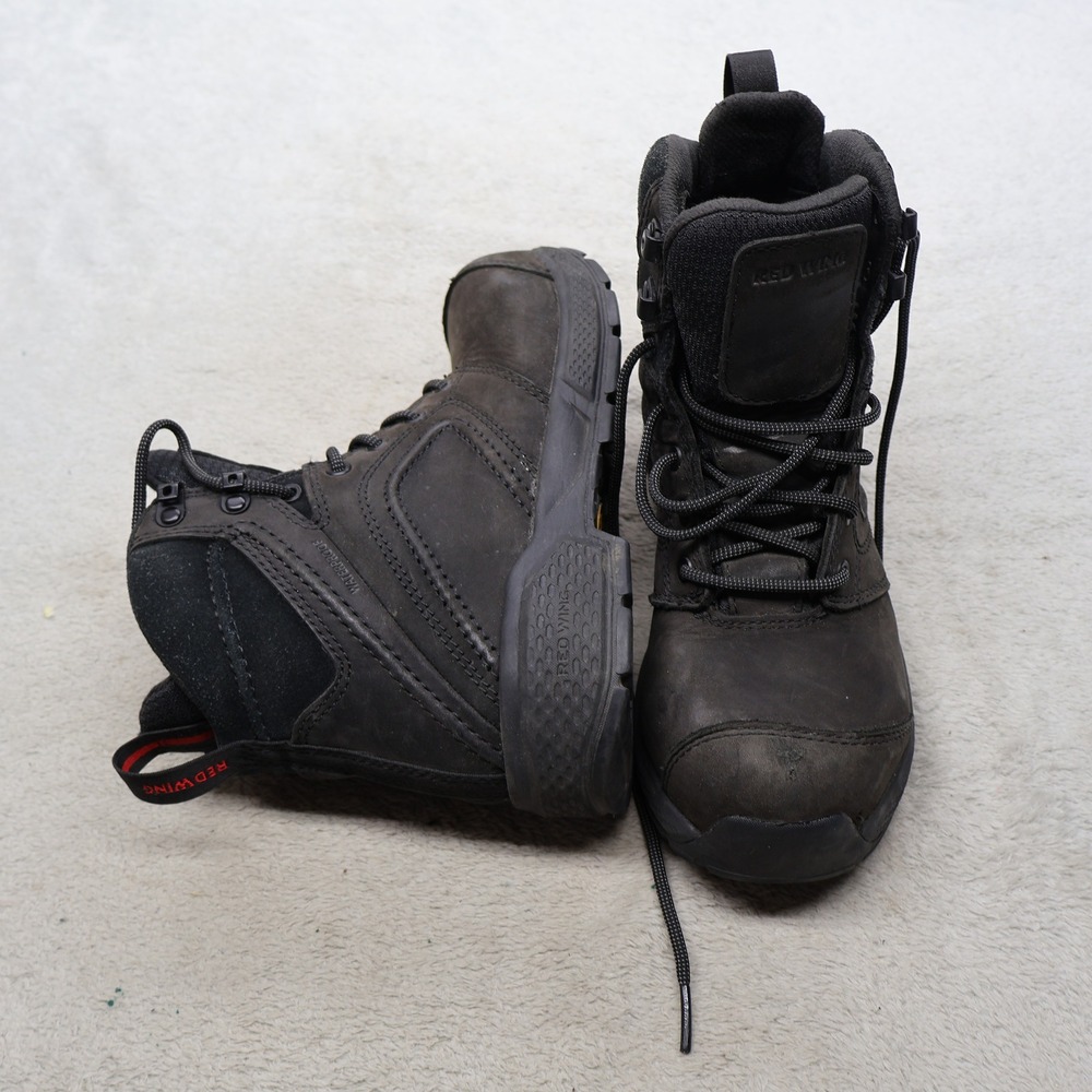 Red Wing Womens 5B Work Boots Black Exos Lite Leather Waterproof Safety Toe 2458